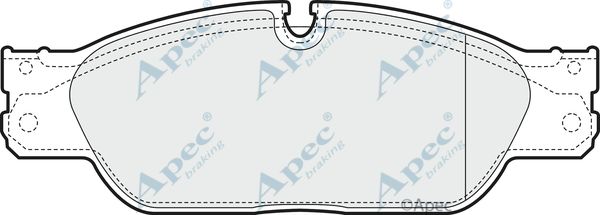 APEC BRAKING stabdžių trinkelių rinkinys, diskinis stabdys PAD1456